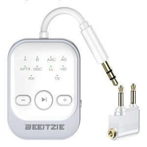 Ultra Bluetooth 5.4 transmitter and receiver, 2 in 1 Wireless Audio Transmitter